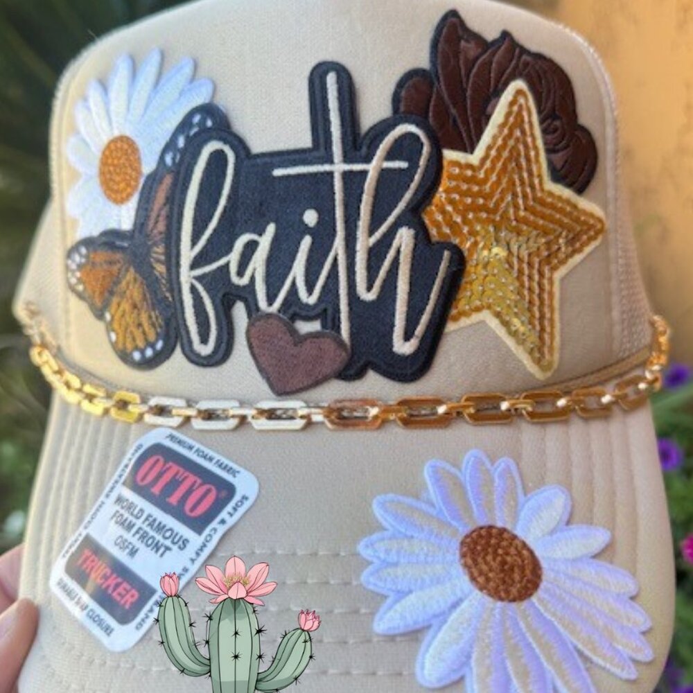 Otto Trucker Hat with Faith patch